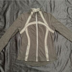 Lululemon Define Jacket Striped Dark Grey Deep Camo Pique Heathered Wren